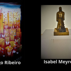Isabel Meyrelles and Santiago Ribeiro in exhibition Portugal and Galicia